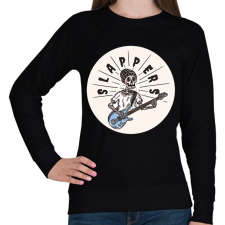 PRINTFASHION Slappers - Gitáros minta - Női pulóver - Fekete női pulóver, kardigán