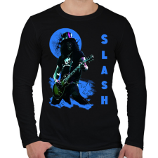 PRINTFASHION slash-blue - Férfi hosszú ujjú póló - Fekete férfi póló