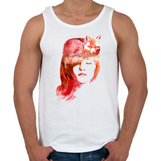 PRINTFASHION Sleep fox - Férfi atléta - Fehér