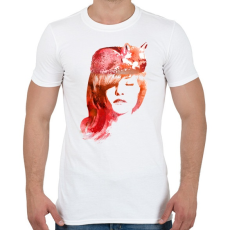 PRINTFASHION Sleep fox - Férfi póló - Fehér