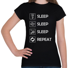 PRINTFASHION Sleep, sleep, sleep - Női póló - Fekete női póló