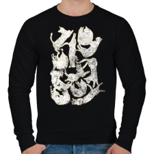 PRINTFASHION Sleeping cat - Férfi pulóver - Fekete férfi pulóver, kardigán