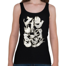 PRINTFASHION Sleeping cat - Női atléta - Fekete