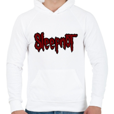 PRINTFASHION Sleepnot - Férfi kapucnis pulóver - Fehér férfi pulóver, kardigán