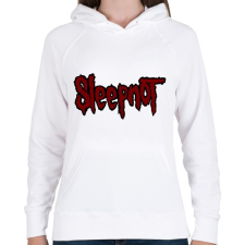 PRINTFASHION Sleepnot - Női kapucnis pulóver - Fehér női pulóver, kardigán