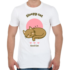 PRINTFASHION sleepycat - Férfi póló - Fehér férfi póló