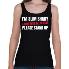 PRINTFASHION SLIM SHADY - Női atléta - Fekete női trikó