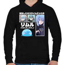 PRINTFASHION Slime Rimuru - Férfi kapucnis pulóver - Fekete férfi pulóver, kardigán