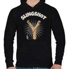 PRINTFASHION SLINGSHOT - Férfi kapucnis pulóver - Fekete férfi pulóver, kardigán