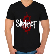 PRINTFASHION Slipknot - Férfi V-nyakú póló - Fekete
