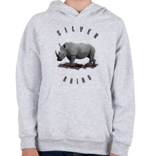 PRINTFASHION SLIVER RHINO - Gyerek kapucnis pulóver - Sport szürke gyerek pulóver, kardigán