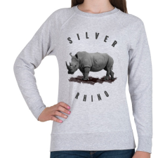 PRINTFASHION SLIVER RHINO - Női pulóver - Sport szürke női pulóver, kardigán