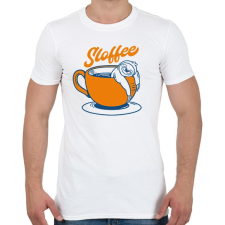 PRINTFASHION Sloffee - Lajháros - Férfi póló - Fehér férfi póló