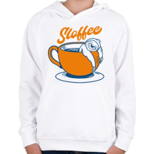 PRINTFASHION Sloffee - Lajháros - Gyerek kapucnis pulóver - Fehér gyerek pulóver, kardigán