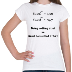 PRINTFASHION Small consistent efforts - Női póló - Fehér
