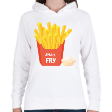 PRINTFASHION Small Fry - Kistesó - Női kapucnis pulóver - Fehér női pulóver, kardigán