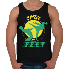 PRINTFASHION Smell my feet - Férfi atléta - Fekete atléta, trikó