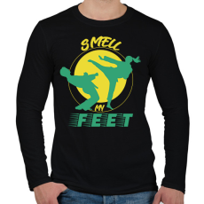 PRINTFASHION Smell my feet - Férfi hosszú ujjú póló - Fekete