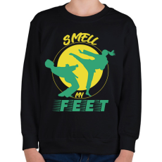 PRINTFASHION Smell my feet - Gyerek pulóver - Fekete