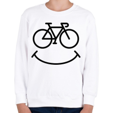 PRINTFASHION Smile biker - Gyerek pulóver - Fehér gyerek pulóver, kardigán