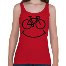 PRINTFASHION Smile biker - Női atléta - Cseresznyepiros női trikó