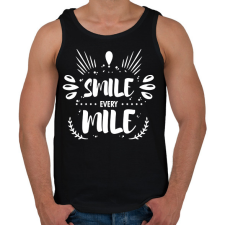 PRINTFASHION Smile every miles - Férfi atléta - Fekete atléta, trikó