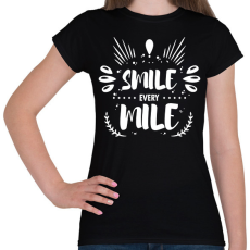 PRINTFASHION Smile every miles - Női póló - Fekete