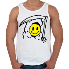 PRINTFASHION smile face - Férfi atléta - Fehér atléta, trikó
