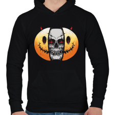PRINTFASHION Smile - Férfi kapucnis pulóver - Fekete férfi pulóver, kardigán