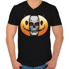 PRINTFASHION Smile - Férfi V-nyakú póló - Fekete