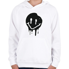PRINTFASHION Smiley - Gyerek kapucnis pulóver - Fehér