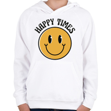 PRINTFASHION Smiley - Gyerek kapucnis pulóver - Fehér gyerek pulóver, kardigán