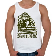 PRINTFASHION Smoke Machine - Férfi atléta - Fehér atléta, trikó