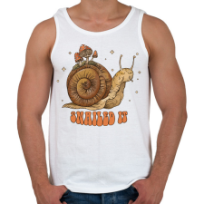 PRINTFASHION Snailed it - Férfi atléta - Fehér atléta, trikó
