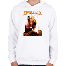 PRINTFASHION SnailZilla - Gyerek kapucnis pulóver - Fehér