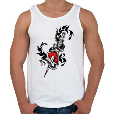 PRINTFASHION SNAKE - Férfi atléta - Fehér atléta, trikó