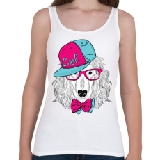 PRINTFASHION Snapback Dog - Női atléta - Fehér