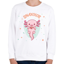 PRINTFASHION Snaxolotl - Gyerek pulóver - Fehér gyerek pulóver, kardigán