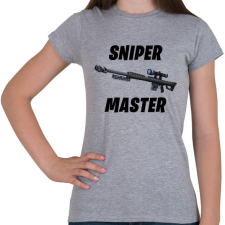 PRINTFASHION Sniper Master - Fortnite (Fekete) - Női póló - Sport szürke női póló