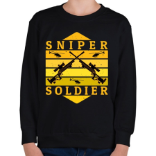 PRINTFASHION Sniper - Mesterlövész - Gyerek pulóver - Fekete gyerek pulóver, kardigán
