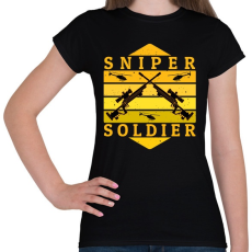 PRINTFASHION Sniper - Mesterlövész - Női póló - Fekete