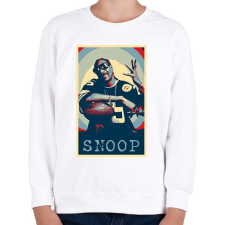 PRINTFASHION Snoop dog - Gyerek pulóver - Fehér gyerek pulóver, kardigán