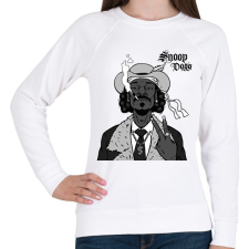 PRINTFASHION Snoop Dogg - Női pulóver - Fehér női pulóver, kardigán