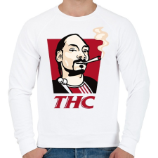 PRINTFASHION Snoop THC Dogg - Férfi pulóver - Fehér férfi pulóver, kardigán