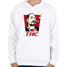 PRINTFASHION Snoop THC Dogg - Gyerek kapucnis pulóver - Fehér gyerek pulóver, kardigán