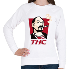 PRINTFASHION Snoop THC Dogg - Női pulóver - Fehér női pulóver, kardigán