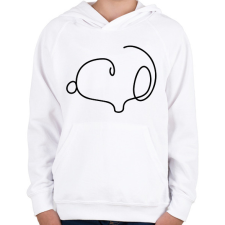 PRINTFASHION Snoopy - Gyerek kapucnis pulóver - Fehér gyerek pulóver, kardigán