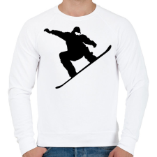 PRINTFASHION Snowboard /03 - Férfi pulóver - Fehér férfi pulóver, kardigán