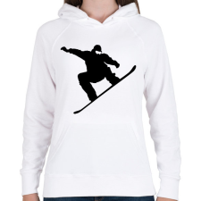 PRINTFASHION Snowboard /03 - Női kapucnis pulóver - Fehér női pulóver, kardigán