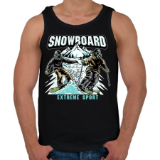 PRINTFASHION Snowboard extreme sport - Férfi atléta - Fekete atléta, trikó
